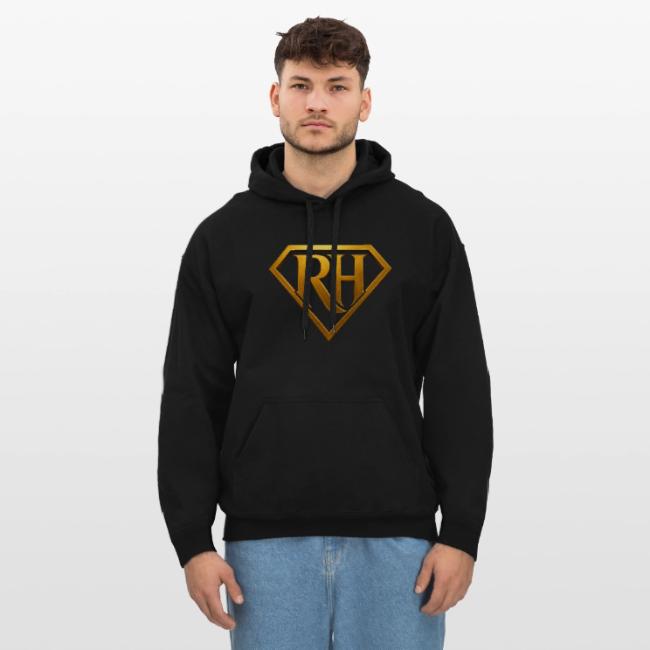 Robin Henderson Hoodie mit goldenem RH-Logo